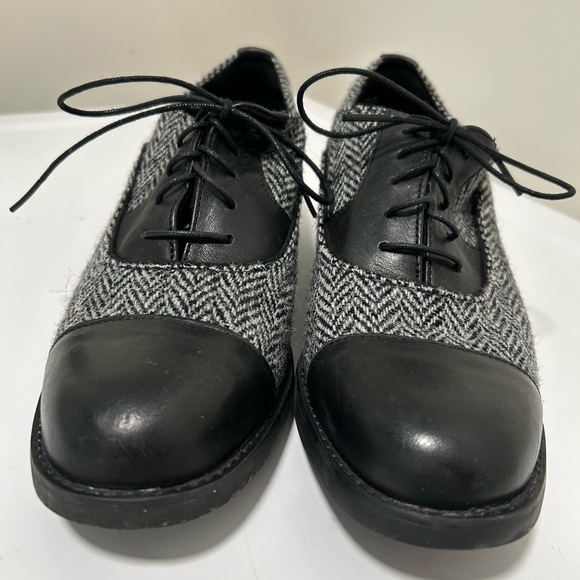 Timberland Harris Tweed Oxford Shoes Black Gray Size 10 - Picture 5 of 15